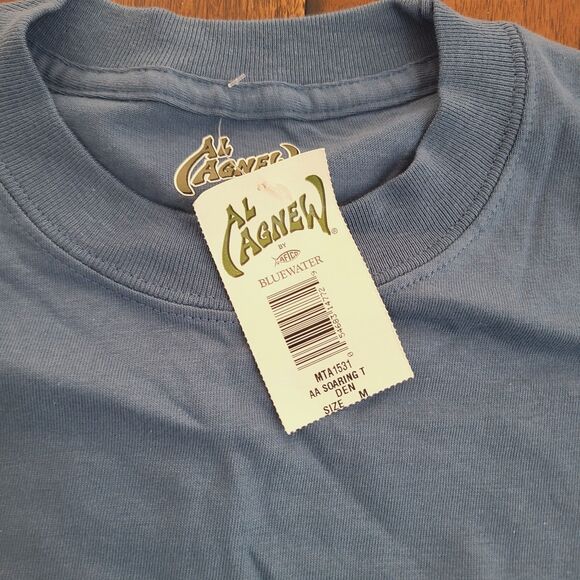 AL AGNEW T-Shirt Men's Size M Bald Eagle Mountain River Blue Pocket NEW w/ Tags - Picture 5 of 10
